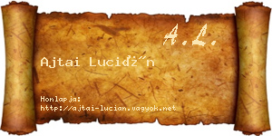 Ajtai Lucián névjegykártya
